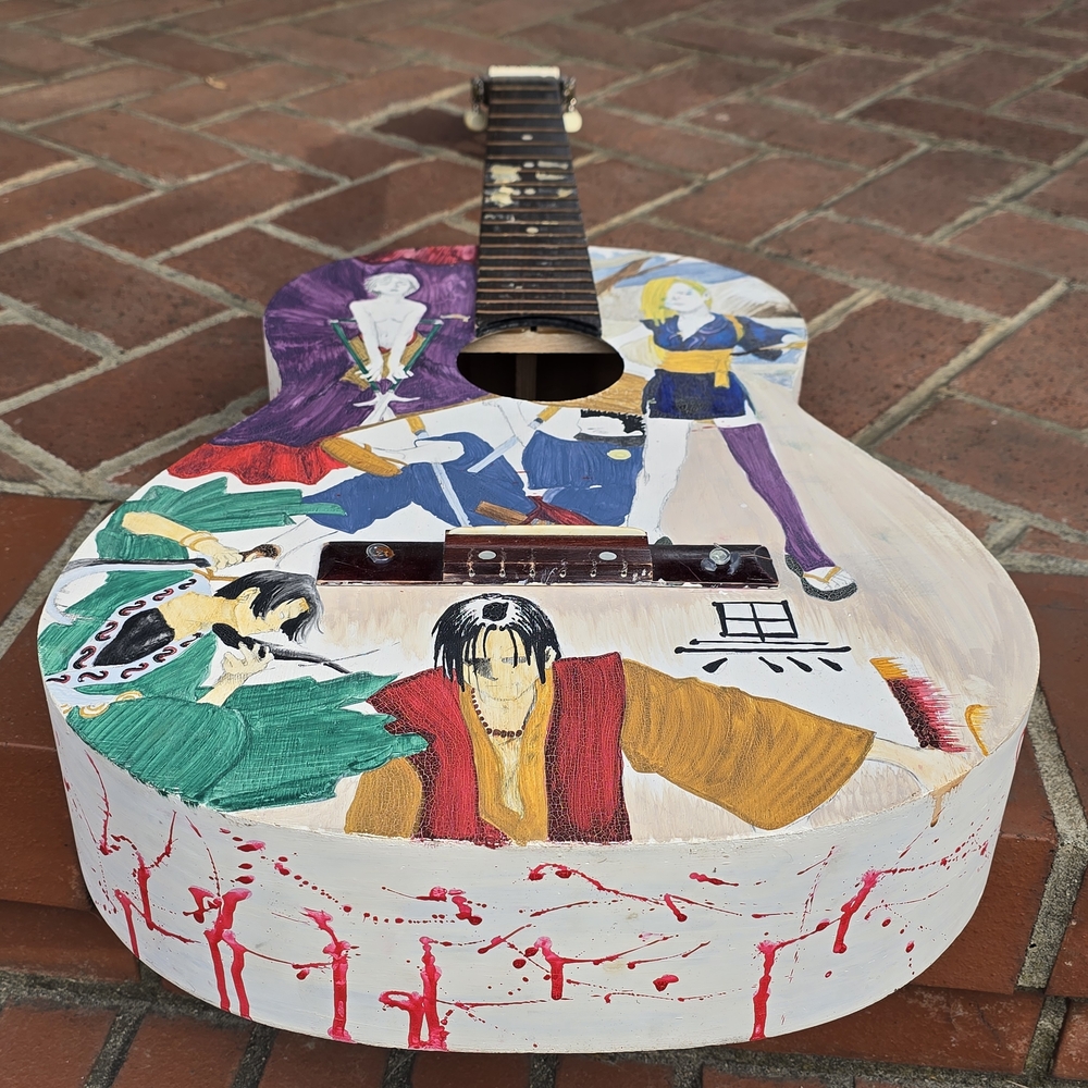 Hand-Painted Anime Acoustic Guitar